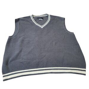 Original Use Sweater Vest Men\'s XL Gray Knit Sleeveless School Vneck Casual